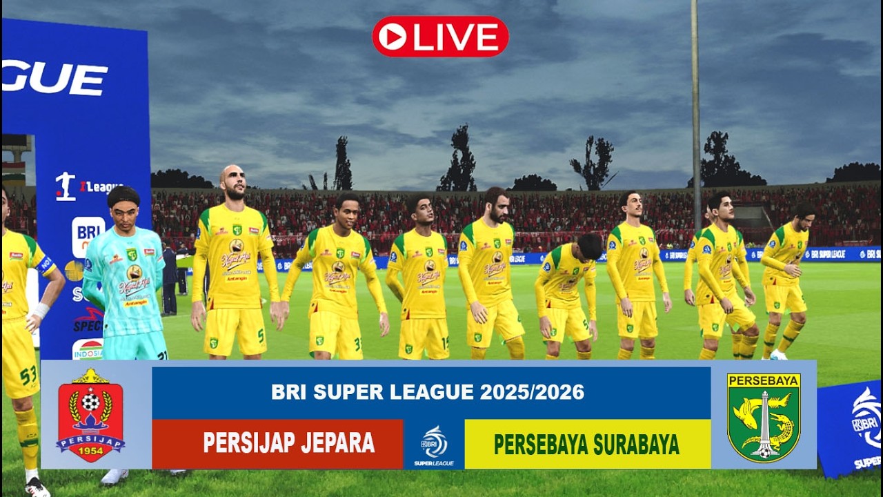PERSIJAP JEPARA VS PERSEBAYA SURABAYA  BRI SUPER LEAGUE 2025/2026 SIMULASI GAME
