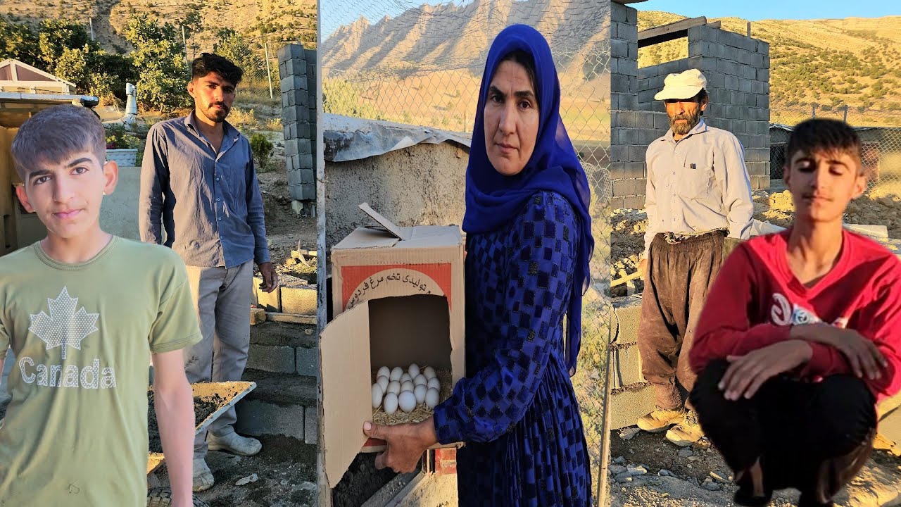 While the Kitchen Takes Shape, Mother Prepares Eggs for New Life