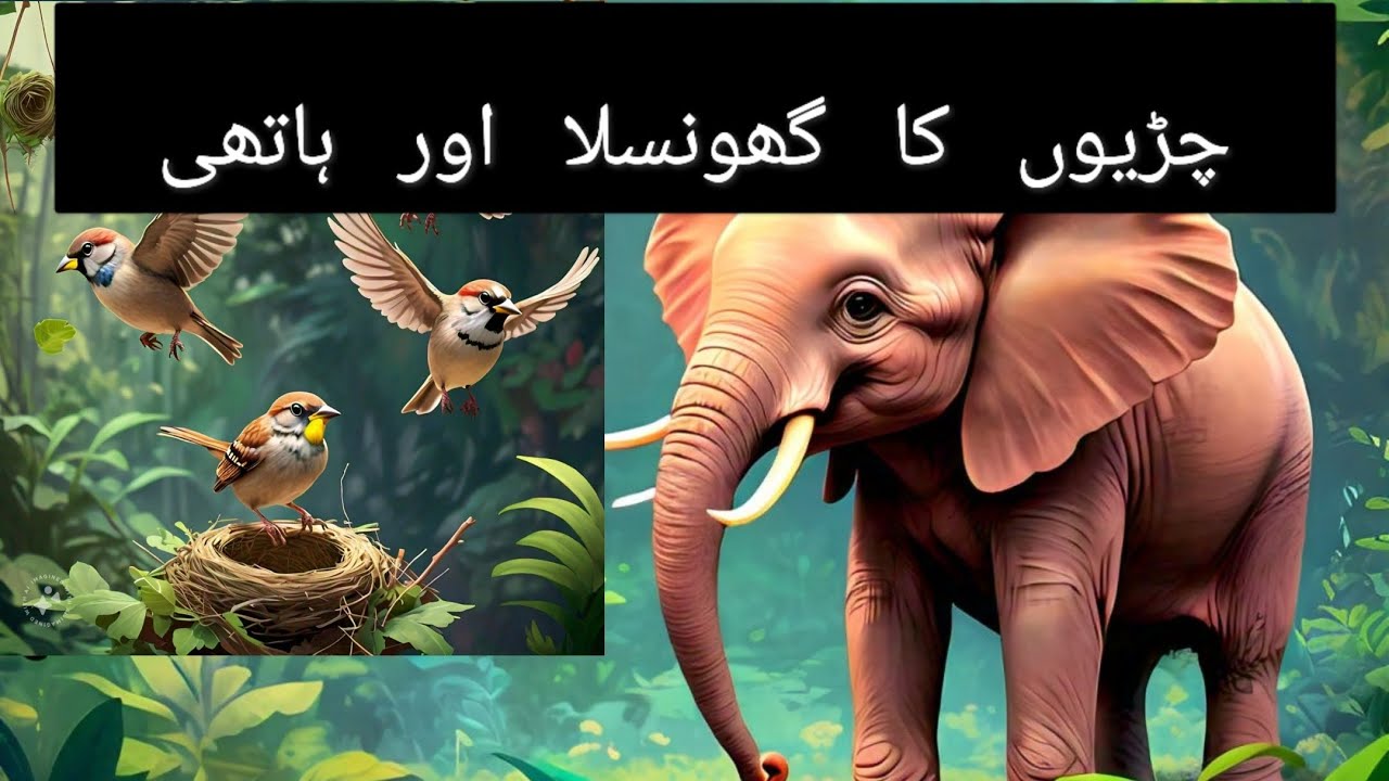 Hathi Or Chiryaan 🐘🐦🪹...||Kids Stories||Urdu Kahani||