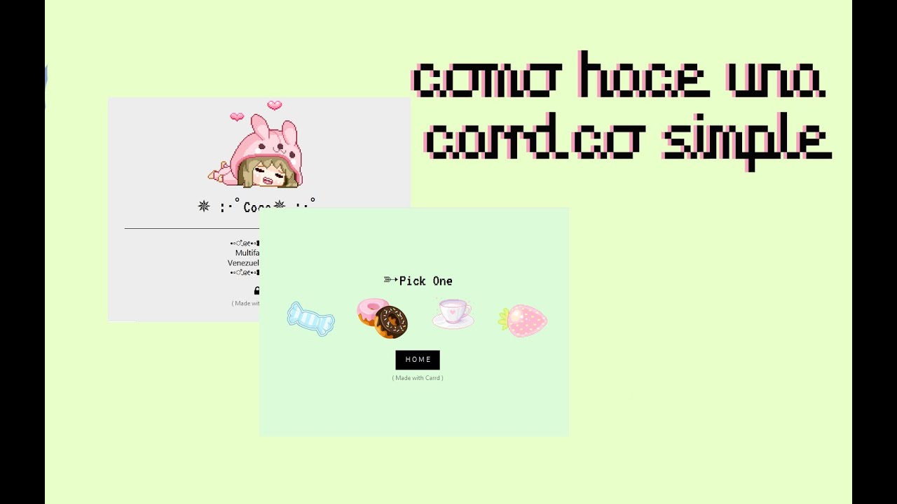 ೫ೃೀ How to make a basic carrd.co / Como hacer una carrd basica  ೃೀ೫
