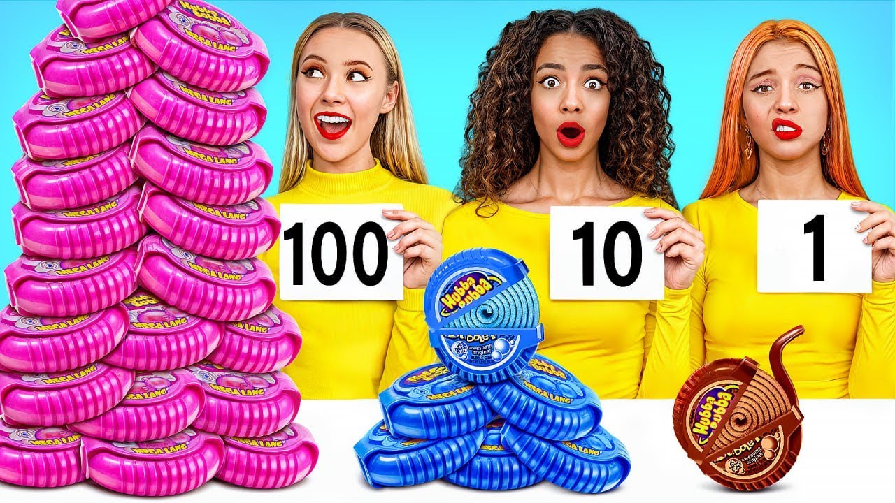 Sfida alimentare a 100 strati | 1 VS 100 strati di decorazione di torte al cioccolato di Turbo Team