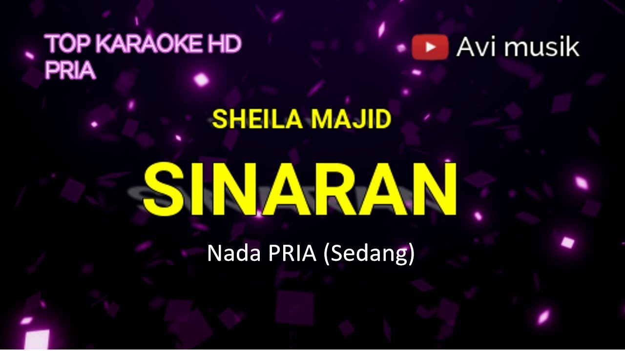 SINARAN - Sheila Majid | Nada PRIA | Top karaoke HD Avimusik