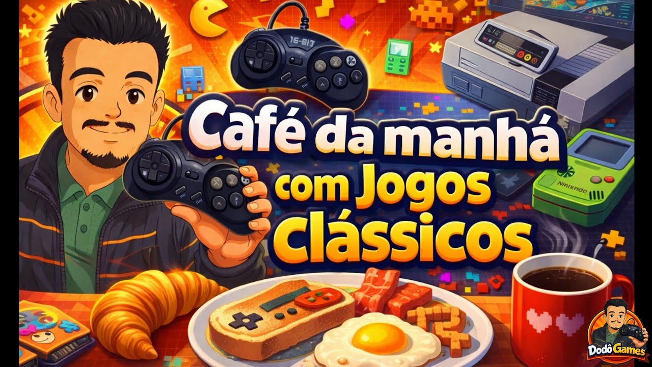 🔴CAFÉ DA MANHÃ COM JOGOS CLÁSSICOS - AO VIVO! #retrogaming