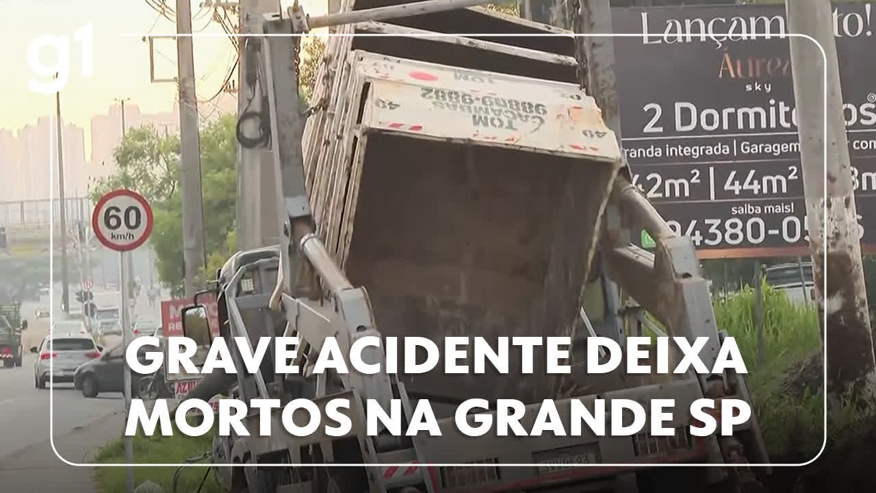 Grave acidente deixa mortos na Grande São Paulo; carro e caminhão colidiram