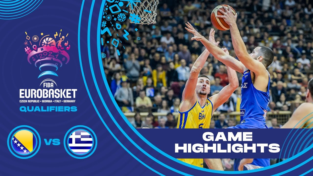 Bosnia and Herzegovina v Greece - Highlights - FIBA EuroBasket 2022 - Qualifiers