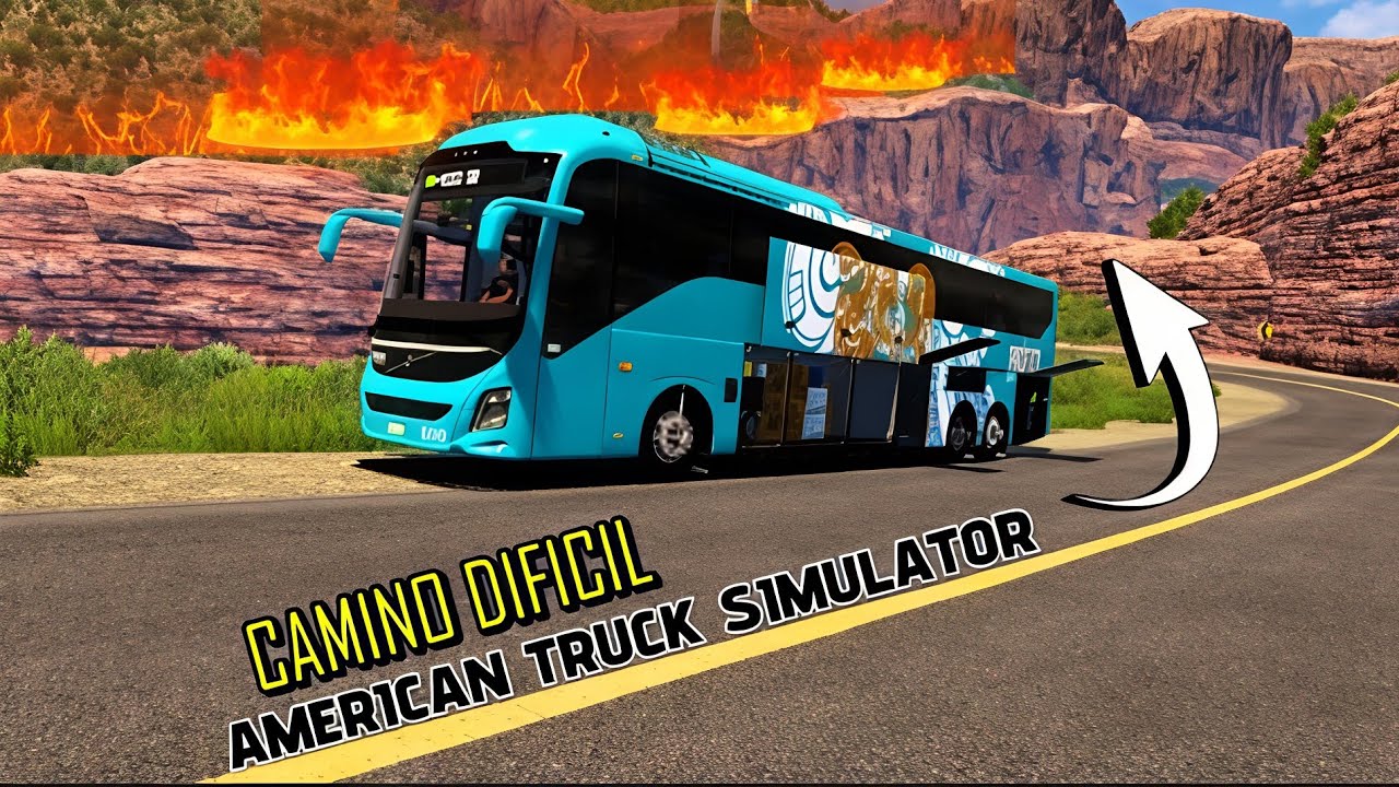 UN VIAJE COMPLICADO EN AUTOBÚS 😱 | VOLVO9800 | AMERICAN TRUCK SIMULATOR