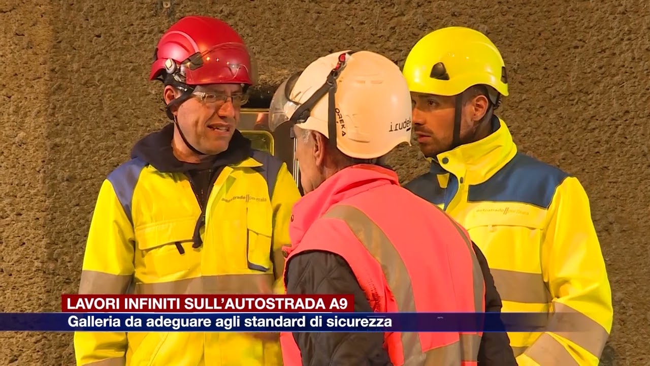 Etg - Cantiere sull’autostrada A9, i lavori per adeguare le gallerie agli standard di sicurezza
