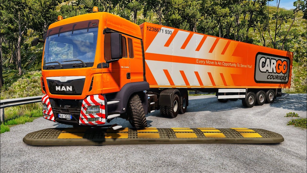 Trucks vs SpeedBumps | BeamNG.drive