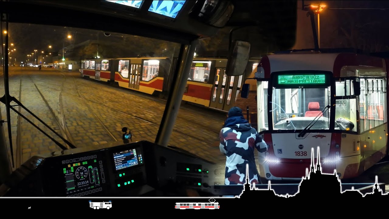 Poslední jízda do Řečkovic a zátah do Medlánek s double EVO2 🚋 Cab view tram Brno