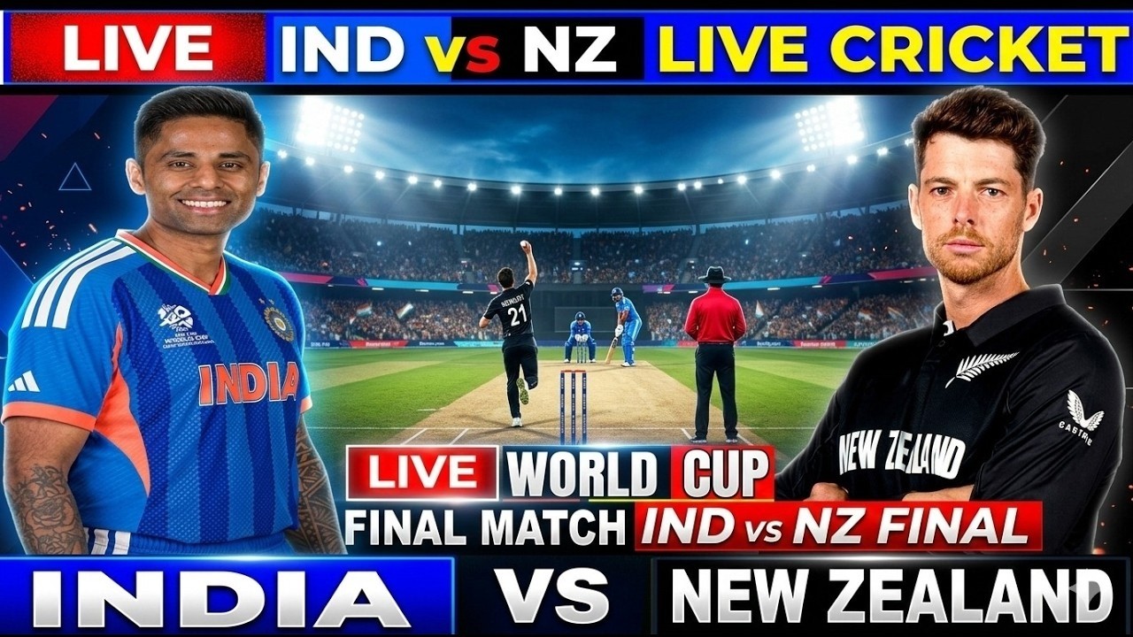 🔴LIVE: India vs New Zealand &ndash; T20 World Cup Final | T20 World Cup 2026 | India vs New Zealand Live