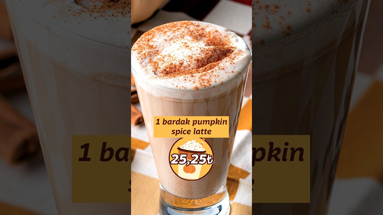 PUMPKIN SPICE LATTE Evde Kaça Patlar 🤔 #yemekcom #pumpkinspice #latte