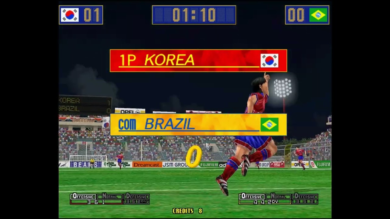 259pts goal of Virtuastriker2 99(Korea VS Brazil)