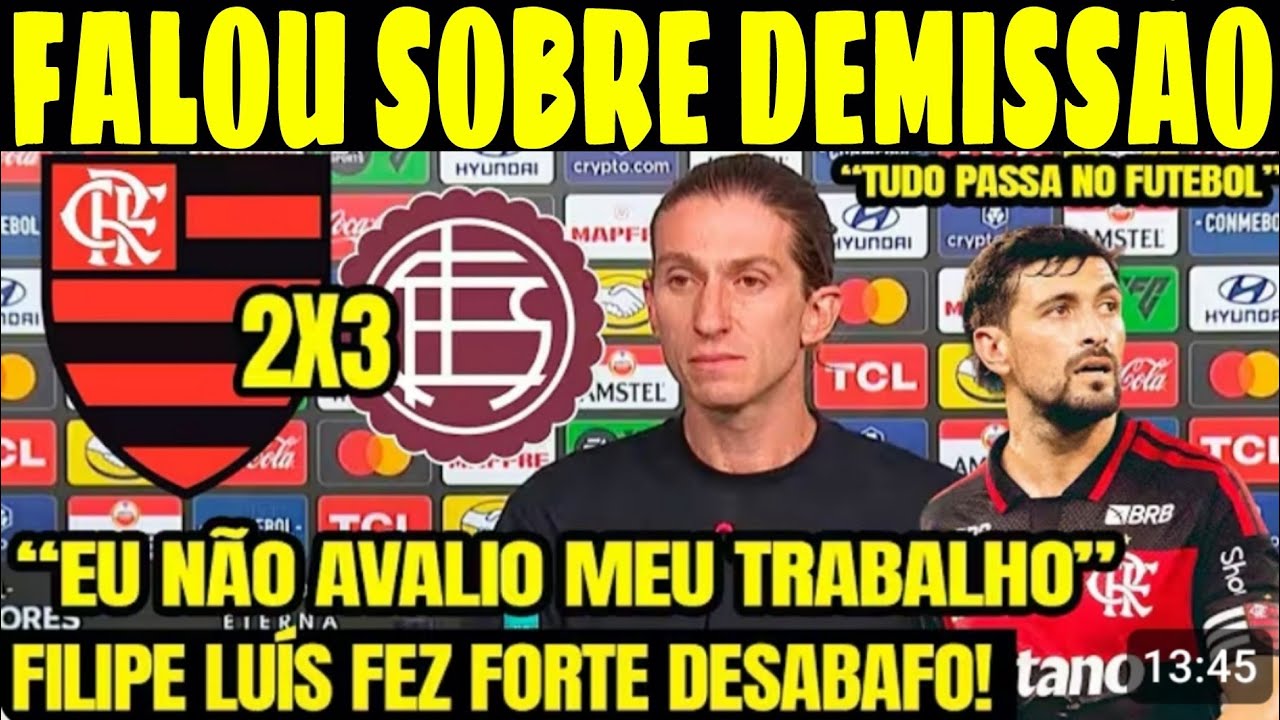 FILIPE LUÍS FALOU SOBRE DEMISSÃO DO FLAMENGO! 