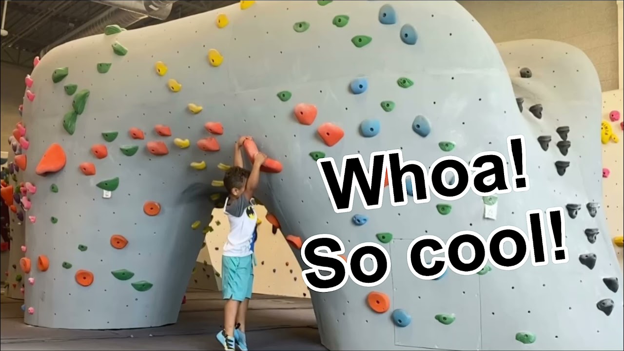 3 Year Old Rock Wall Climbing