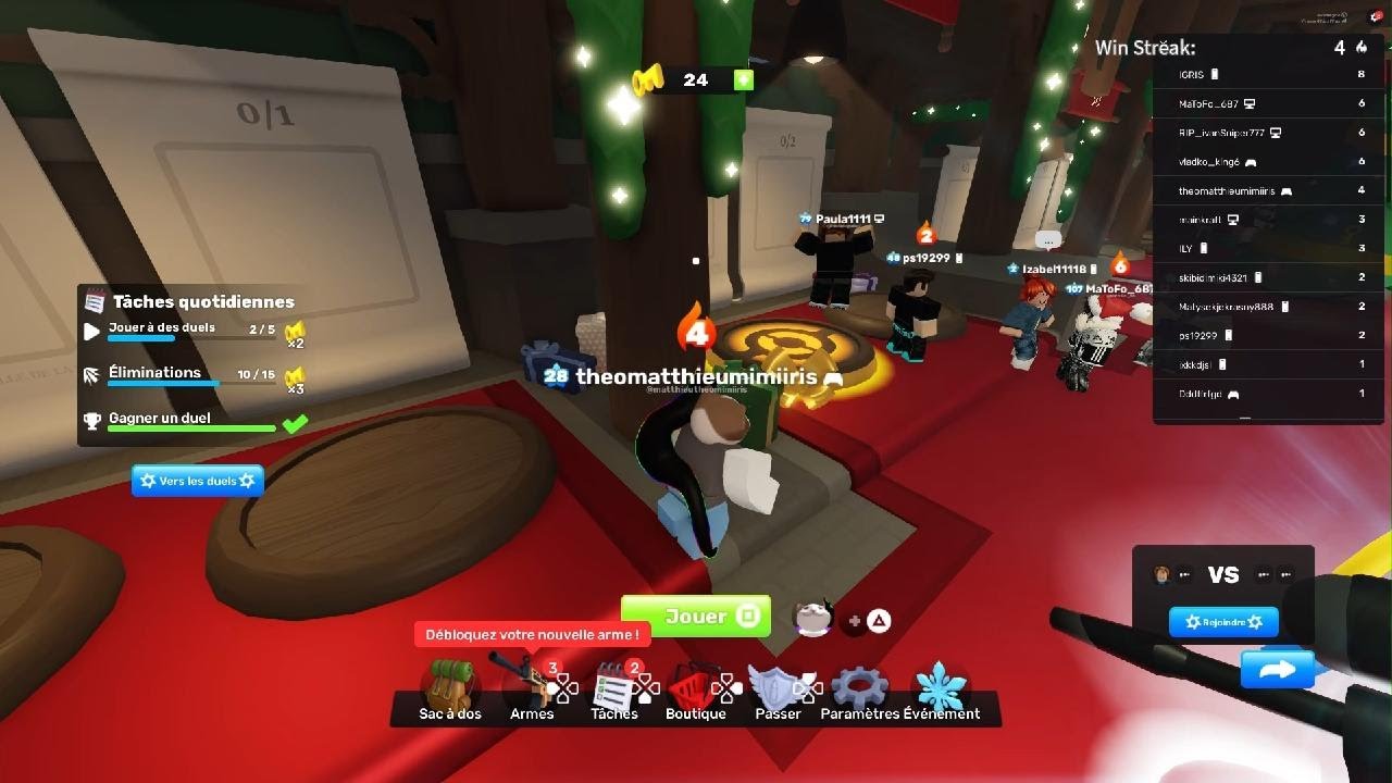 Je joue à rival sur roblox