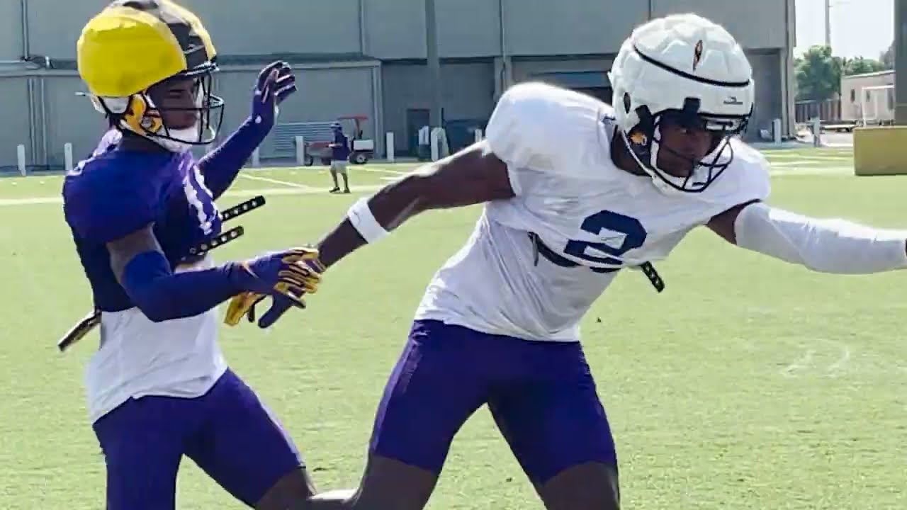 Watch LSU 1-on-1's (WRs, TEs, RBs, DBs) from fall camp (Aug. 5, 2024)
