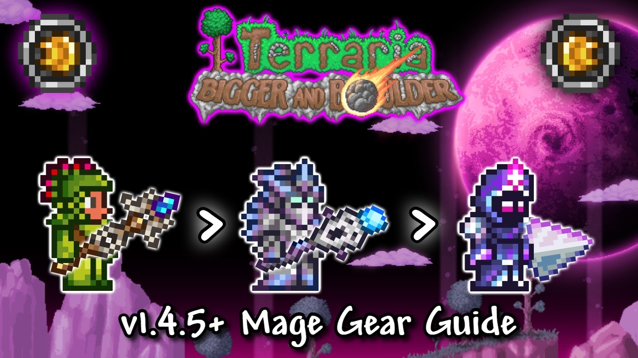 Terraria 1.4.5 Mage Gear Progression Guide (Bigger and Boulder Update)