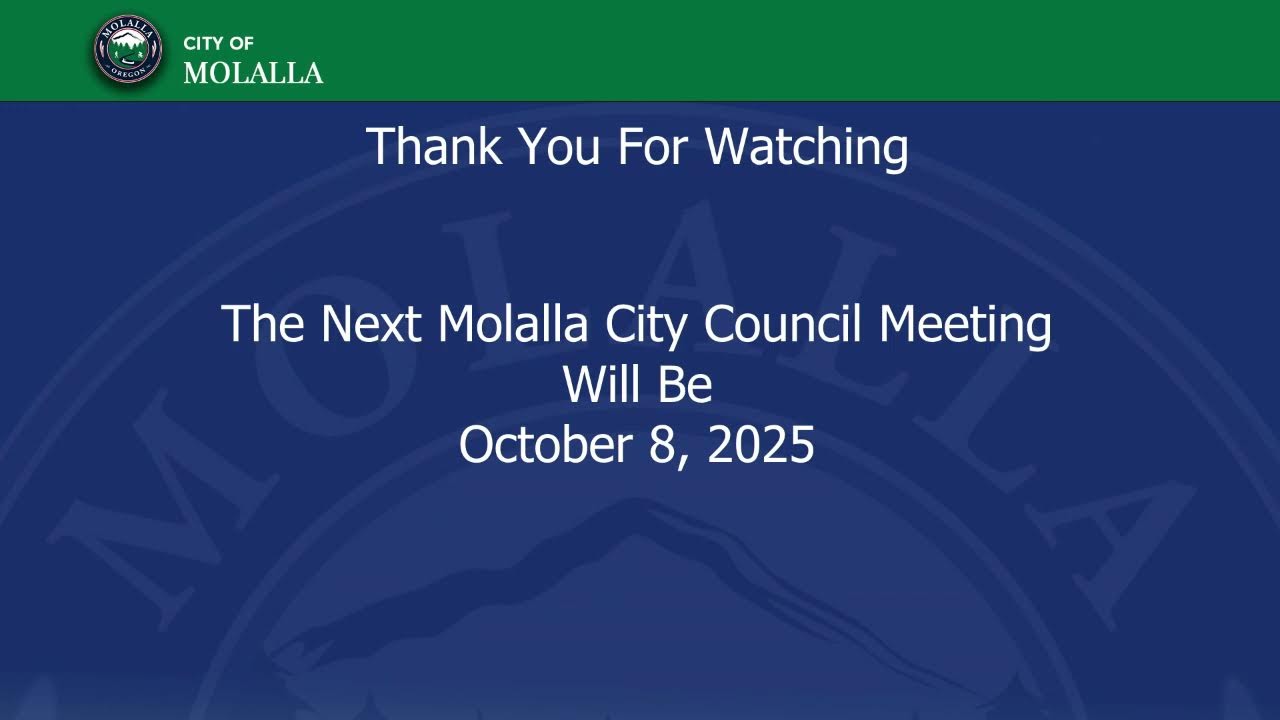 Molalla  Council Meeting for September 24