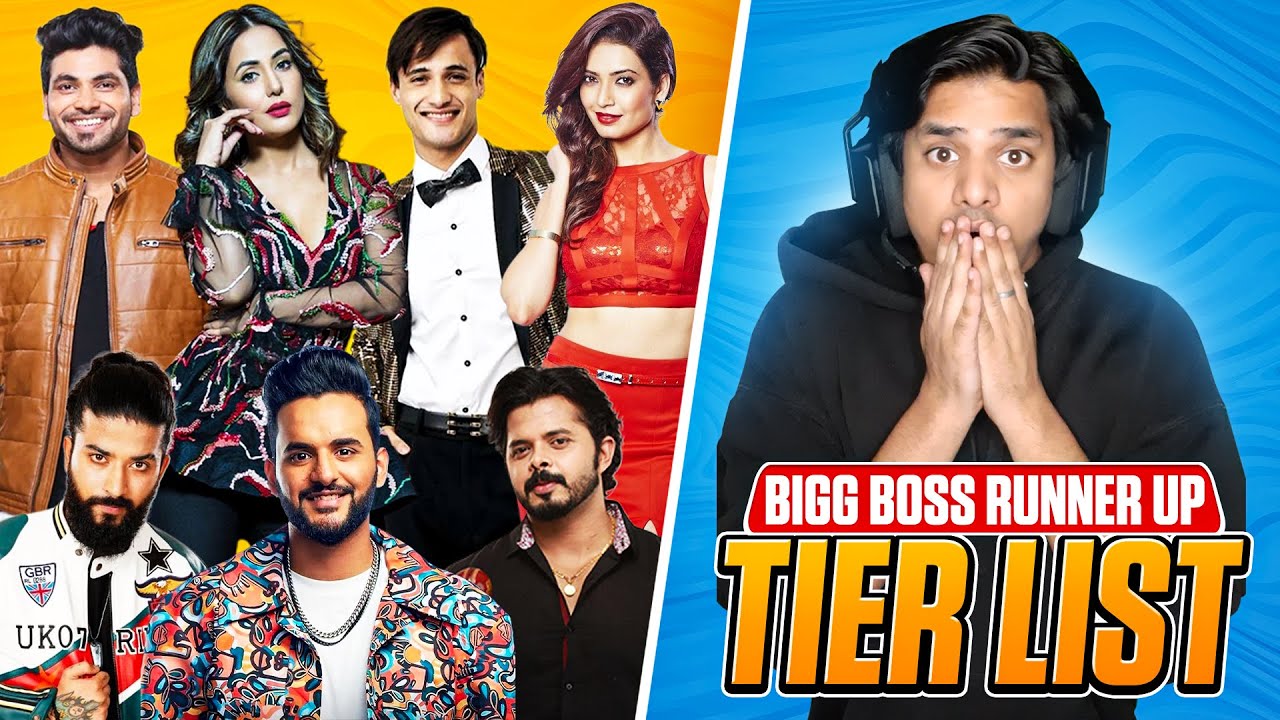 Bigg Boss Runner Up Tier List