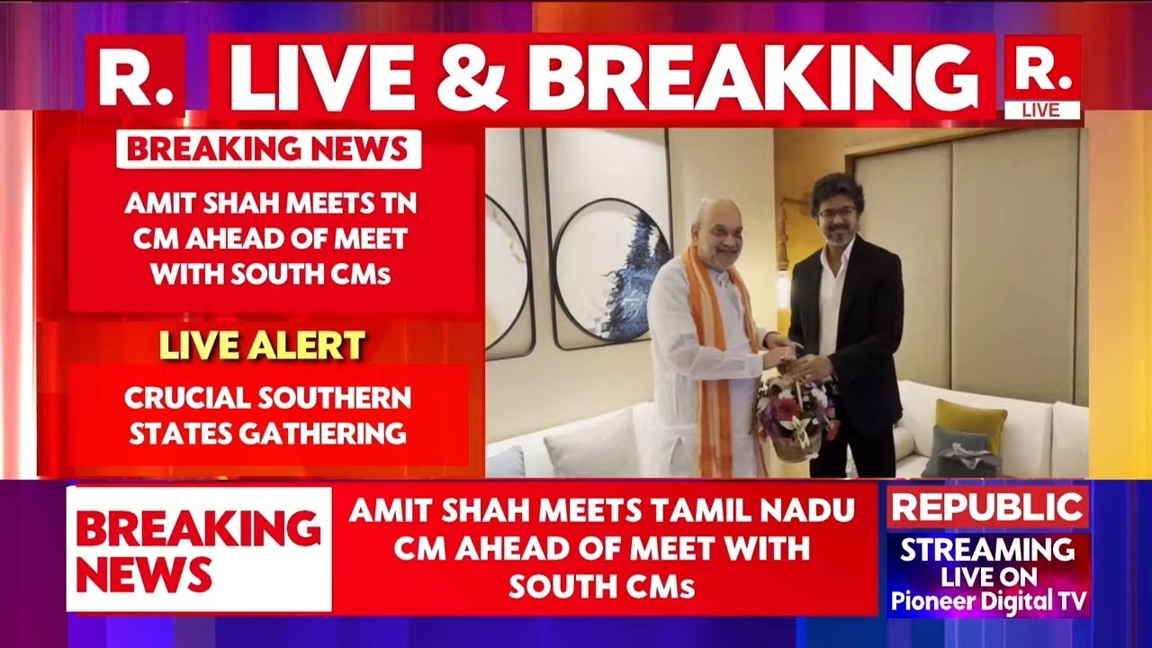LIVE: Amit Shah Meets Tamil Nadu CM Vijay Ahead of Southern CMs&rsquo; Key Meeting | PM Modi