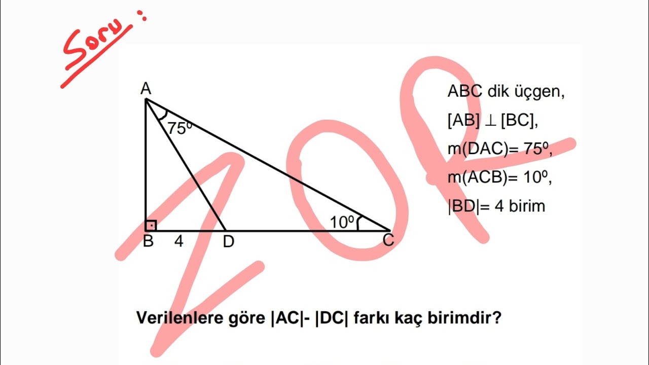 İKİZKENAR ÜÇGEN ZOR SORU #soruçözüm #geometri #tytmatematik #tytgeometri #ikizkenarucgen #zorsorular