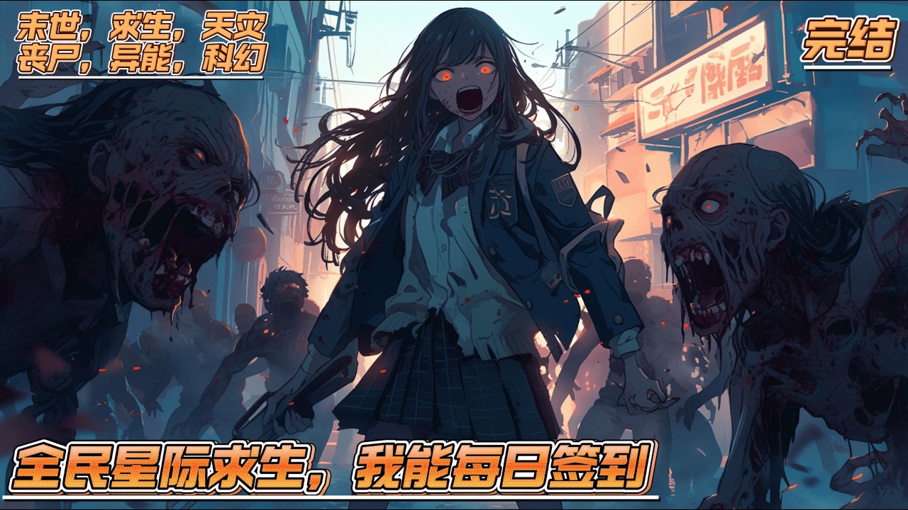 【完结】《全民星际求生，我能每日签到》全球穿越星际求生！陈锋绑定每日签到系统，开局解锁光学探测器 + 顶级牛排！杀虫族、挖矿石、建发电站，解锁原子弹图纸炸穿虫巢！
