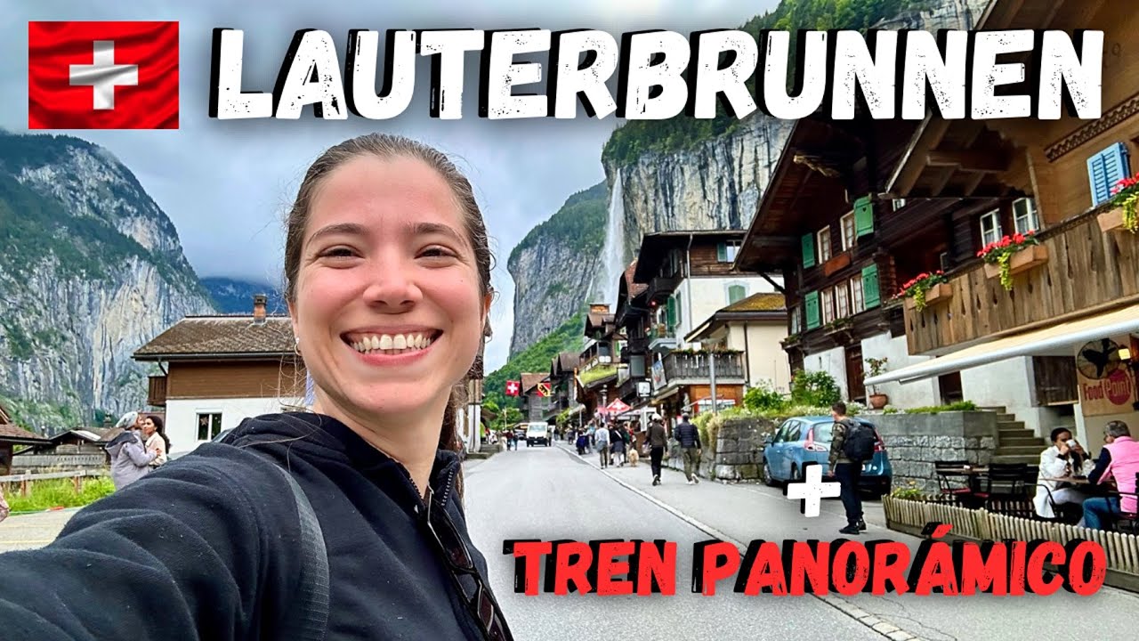 ¿VALE LA PENA el TREN 🚂 PANORÁMICO GLACIER EXPRESS en SUIZA 🇨🇭? LAUTERBRUNNEN🏔️EN UN DÍA