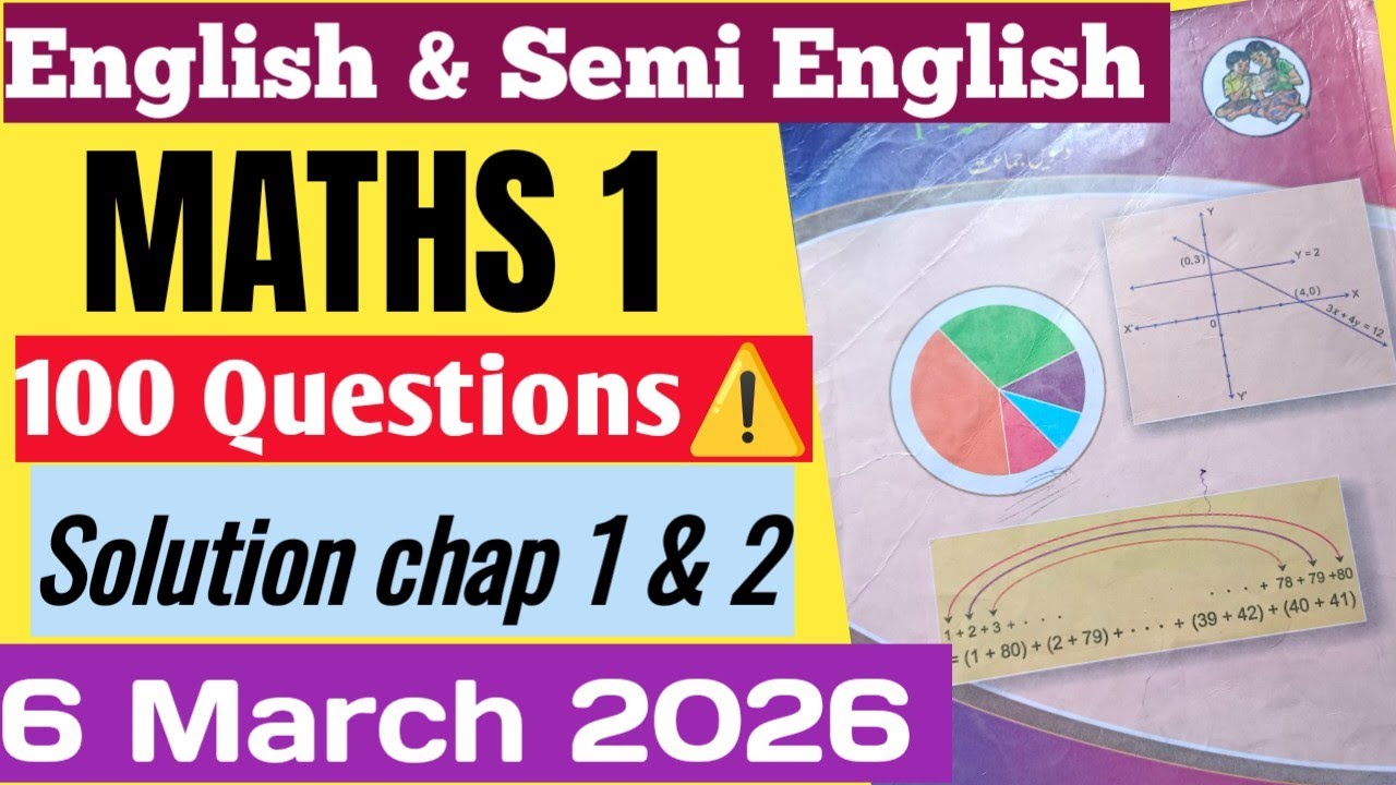 🔴🔥Maths 1 Important Questions Solution 2026 Class 10th English Medium👆6 March ko anne Wale most IMP🔥