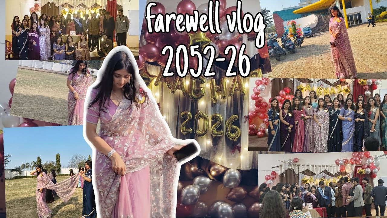 THE FAREWELL VLOG 🎀🩷🌷 CLASS 12 2025-26 | SUNBEAM SCHOOL 