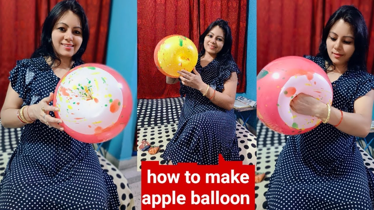 how to make apple shape balloon 🎈#appleshape