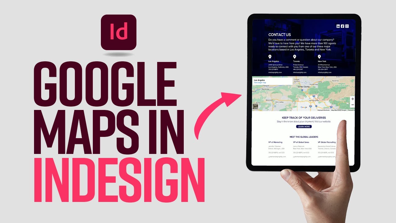 Learn how to embed Google Maps into an Adobe InDesign project