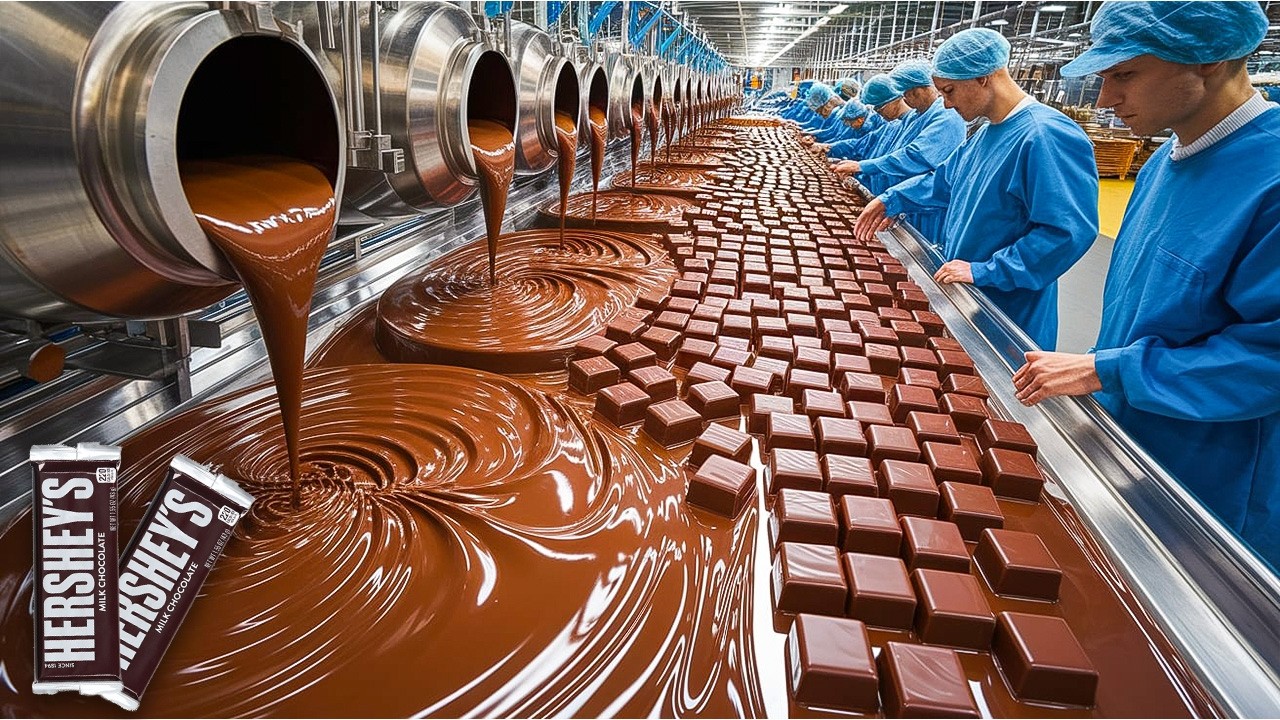How Hershey's Chocolate Is Made in a Factory