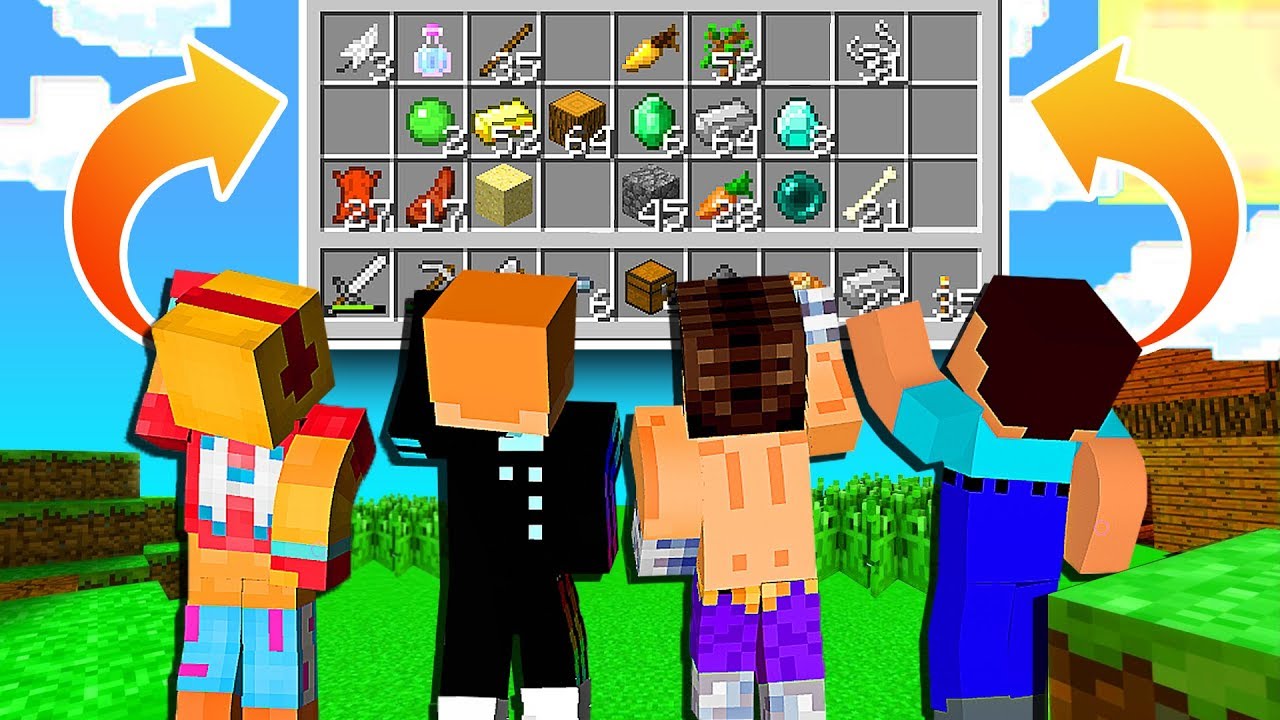 Minecraft pero *TODOS COMPARTIMOS el INVENTARIO* - Minecraft Aleatorio