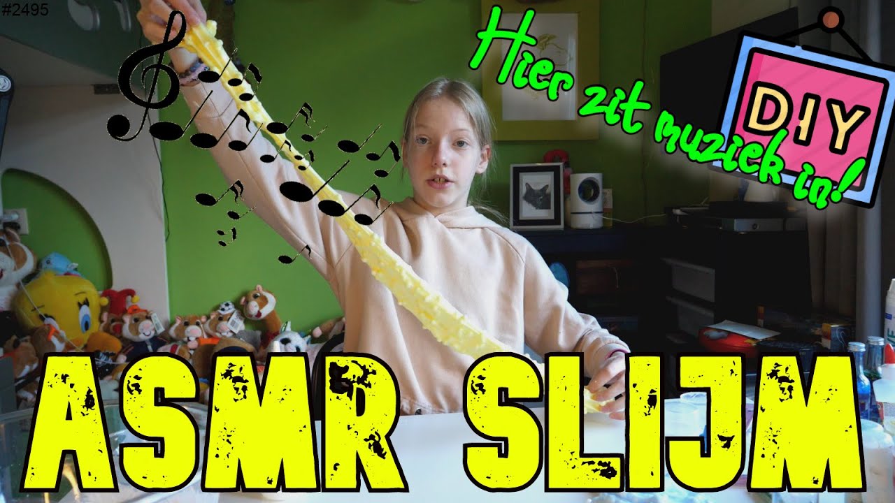ASMR SLIJM maken met PIEPSCHUIM BOLLETJES DIY. #Scheerschuim #lenzenvloeistof #kleurstof   #2495