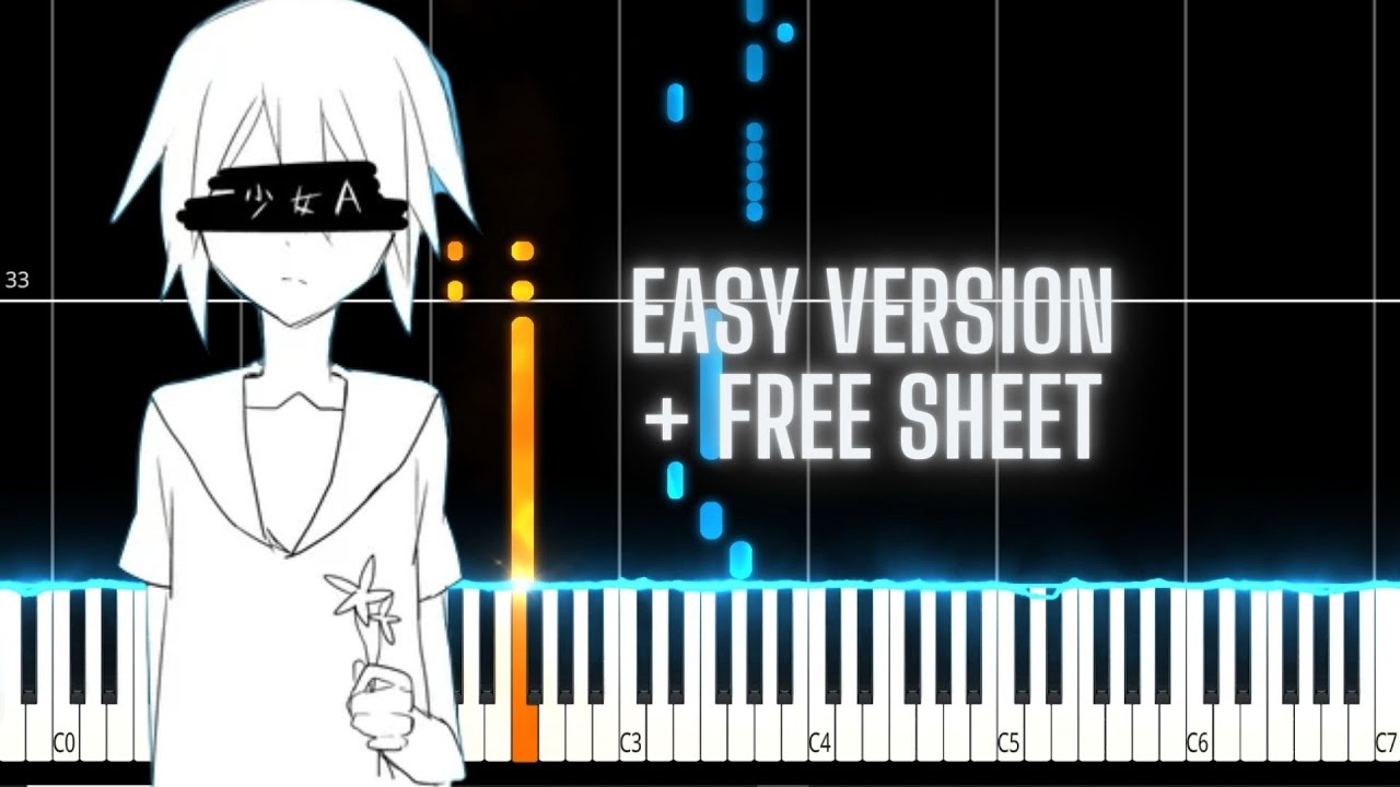 YOUNG GIRL A |  SIINAMOTA EASY PIANO TUTORIAL (FREE Sheet in the description)#siinamota #vocaloid