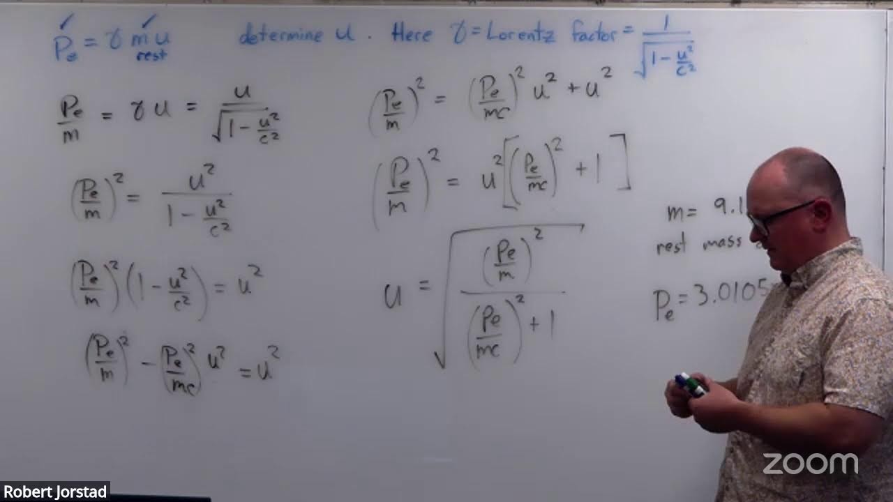 Compton Scattering (trickier worked example): determine electron recoil SPEED