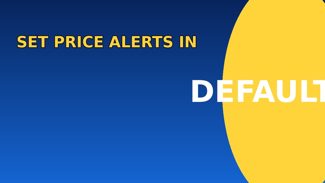 How to Set Price Alerts in TradingView