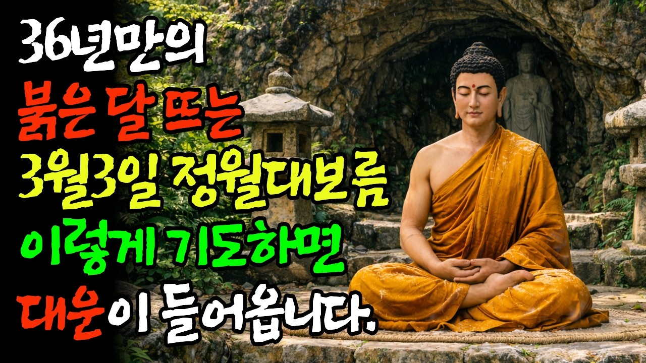 3월3일 정월대보름 기도 이렇게 하세요. 36년만에 뜨는 붉은달의 기운으로 1년 대운 들어옵니다.
