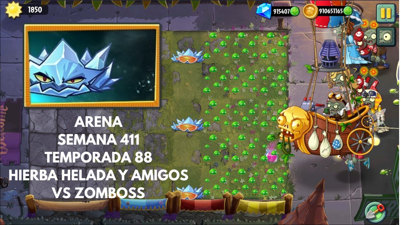 Pvz2 | Arena | Semana 411 | Torneo de Hierba Helada y Amigos vs Zomboss