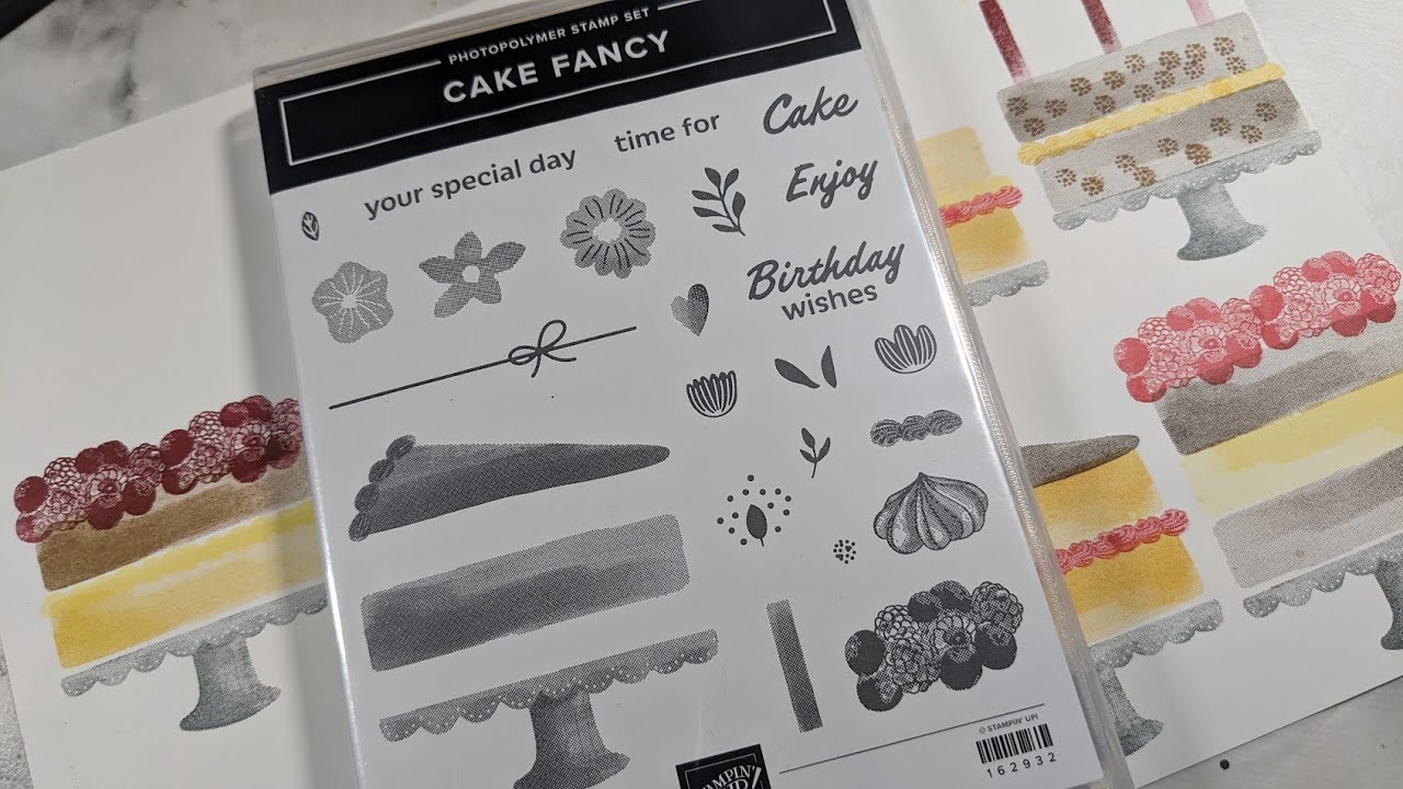 This card is a piece of cake! See how to make some fun birthday cards with the Cake Fancy stamp set
