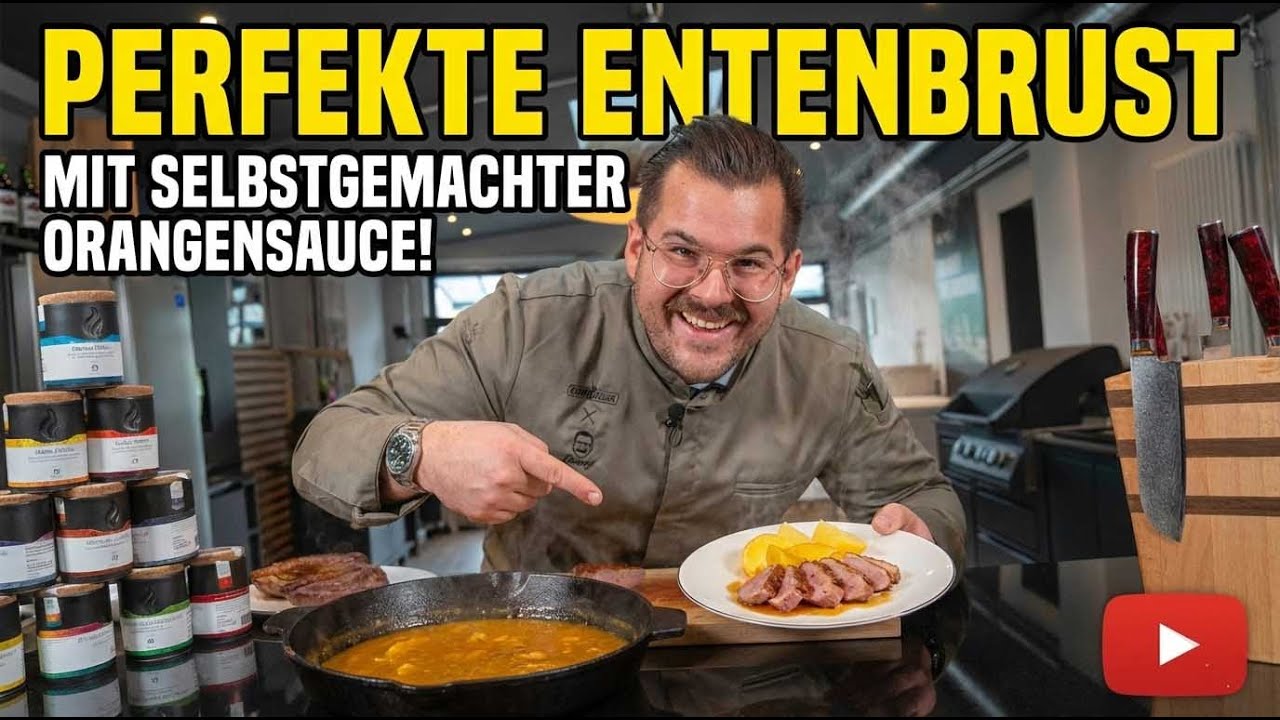 Perfekte Entenbrust mit selbst gemachter Orangensauce