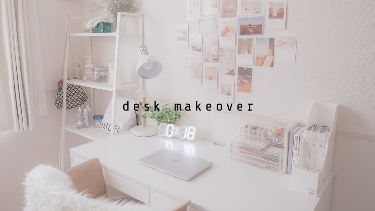 🌷 desk makeover // 新しいデスクと文房具の収納｜無印良品｜ダイソー｜ニトリ｜デスクツアー