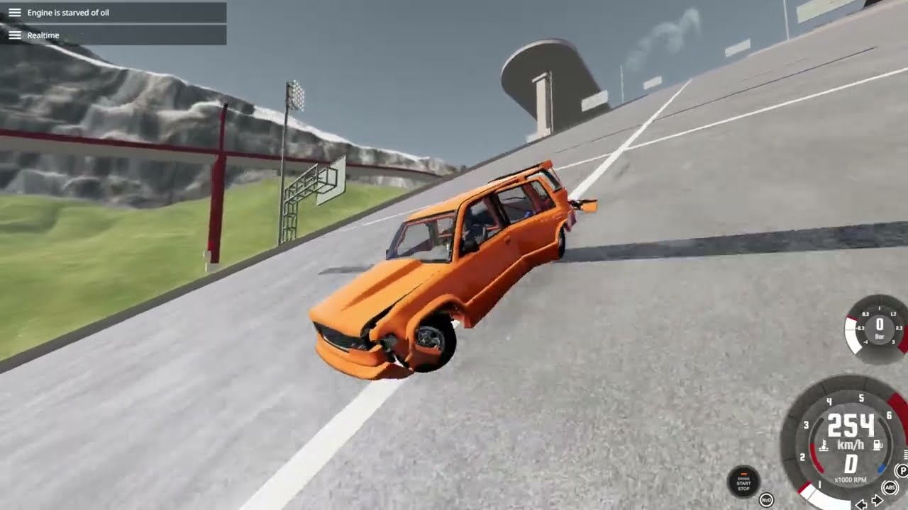 BEAMNG - Mega Ramp SLOWMOTION CRASH