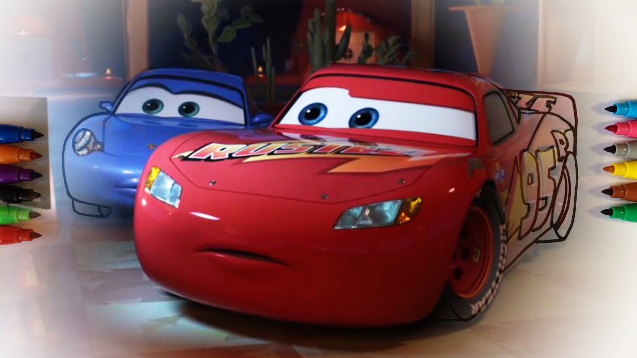 Тачки 3 - Молния МакКвин и Салли Каррера - Раскраски для детей на Color & Kids TV