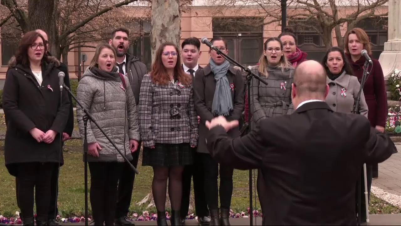 Hódmezővásárhelyi városi ünnepi megemlékezés a Kossuth-szobornál - 2025. március 15.