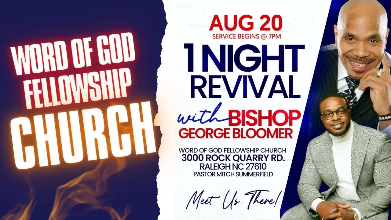Join WOGFC LIVE!! // 1 Night Revival  at 7pm with Bishop George Bloomer