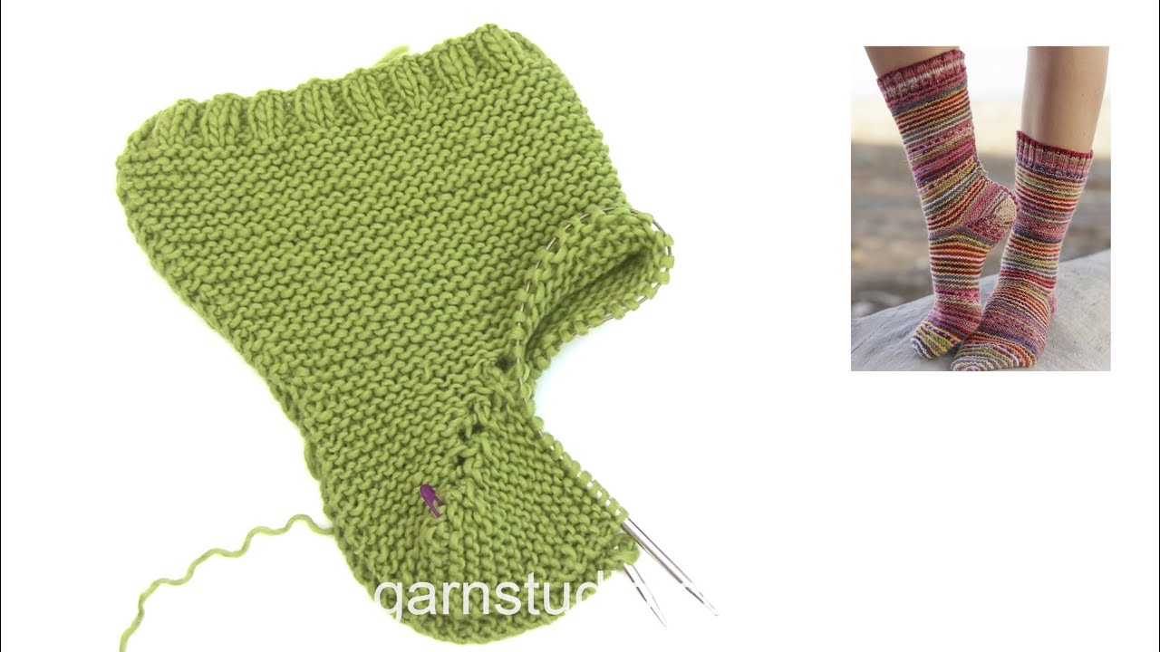 How to knit the right side of the heel on a sock