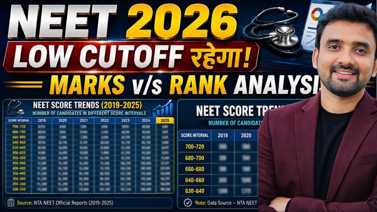 NEET 2026 Low Cutoff 🔥? Marks vs Rank Analysis | 2019-2025 Trend Analysis | Safe Score Prediction
