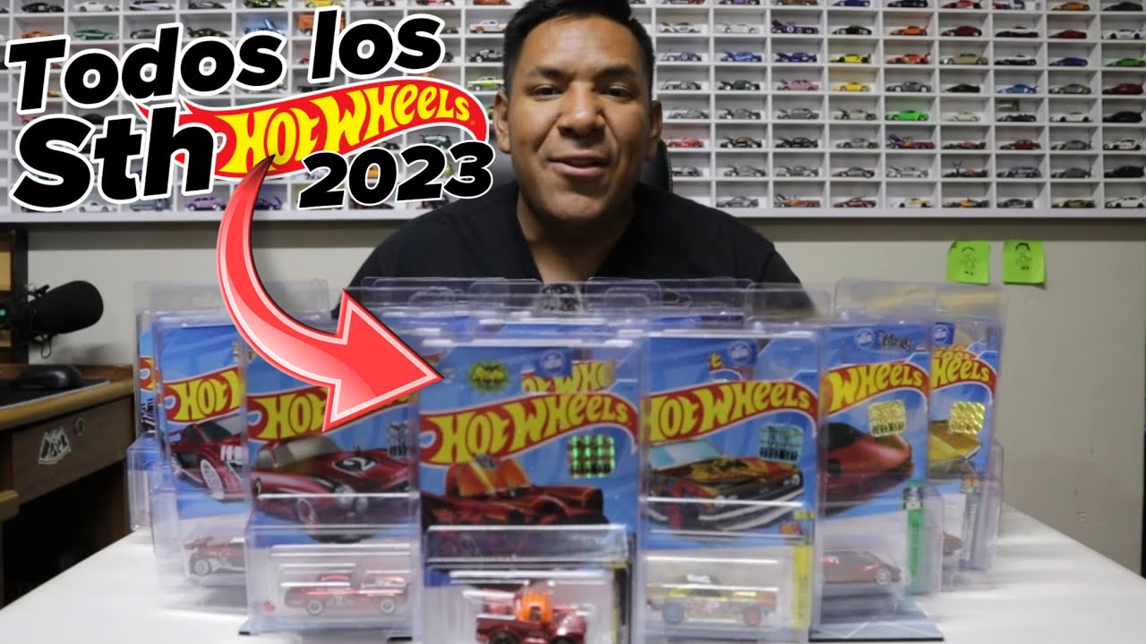Está es la colección completa de los 15 SUPER TREASURE HUNT de HOT WHEELS 2023