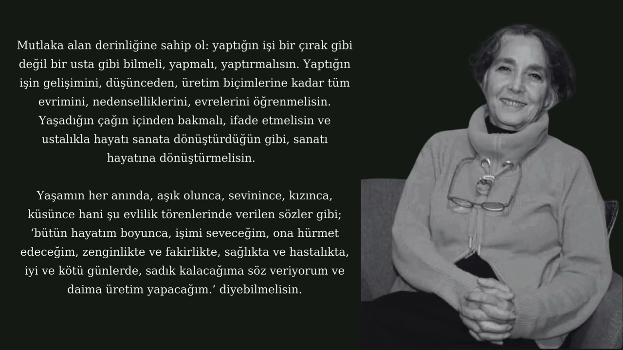 “Konuşan Mektuplar: Ustalardan Gençlere Mesajlar”, 23. Bölüm, Hülya Düzenli